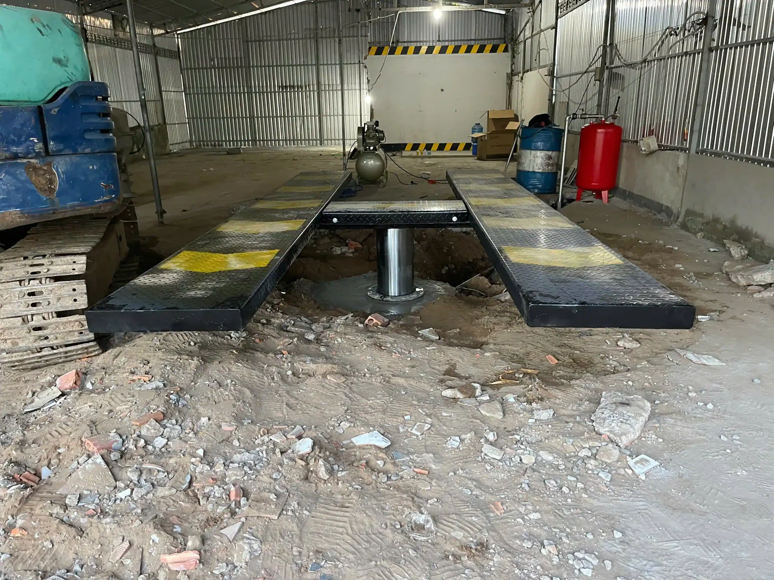 Chi tiết cầu nâng 1 trụ bàn nâng chữ H