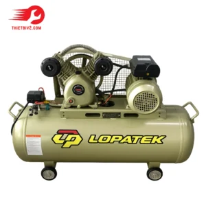 Máy nén khí Lopatek 3HP 200L áp nén 12Bar góc nghiêng trái