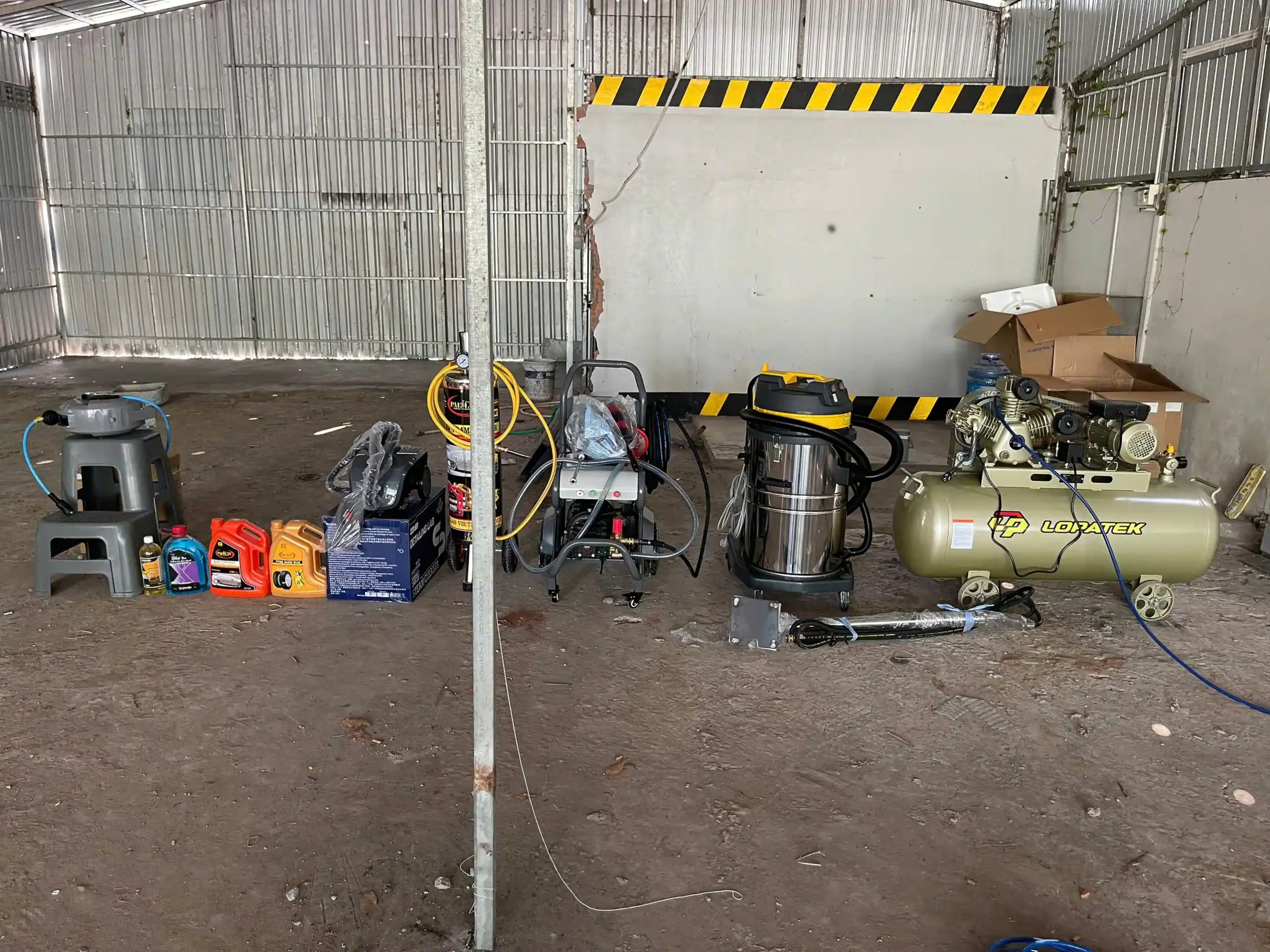 Bàn giao thiết bị rửa xe và cầu nâng tại Đồng Tháp